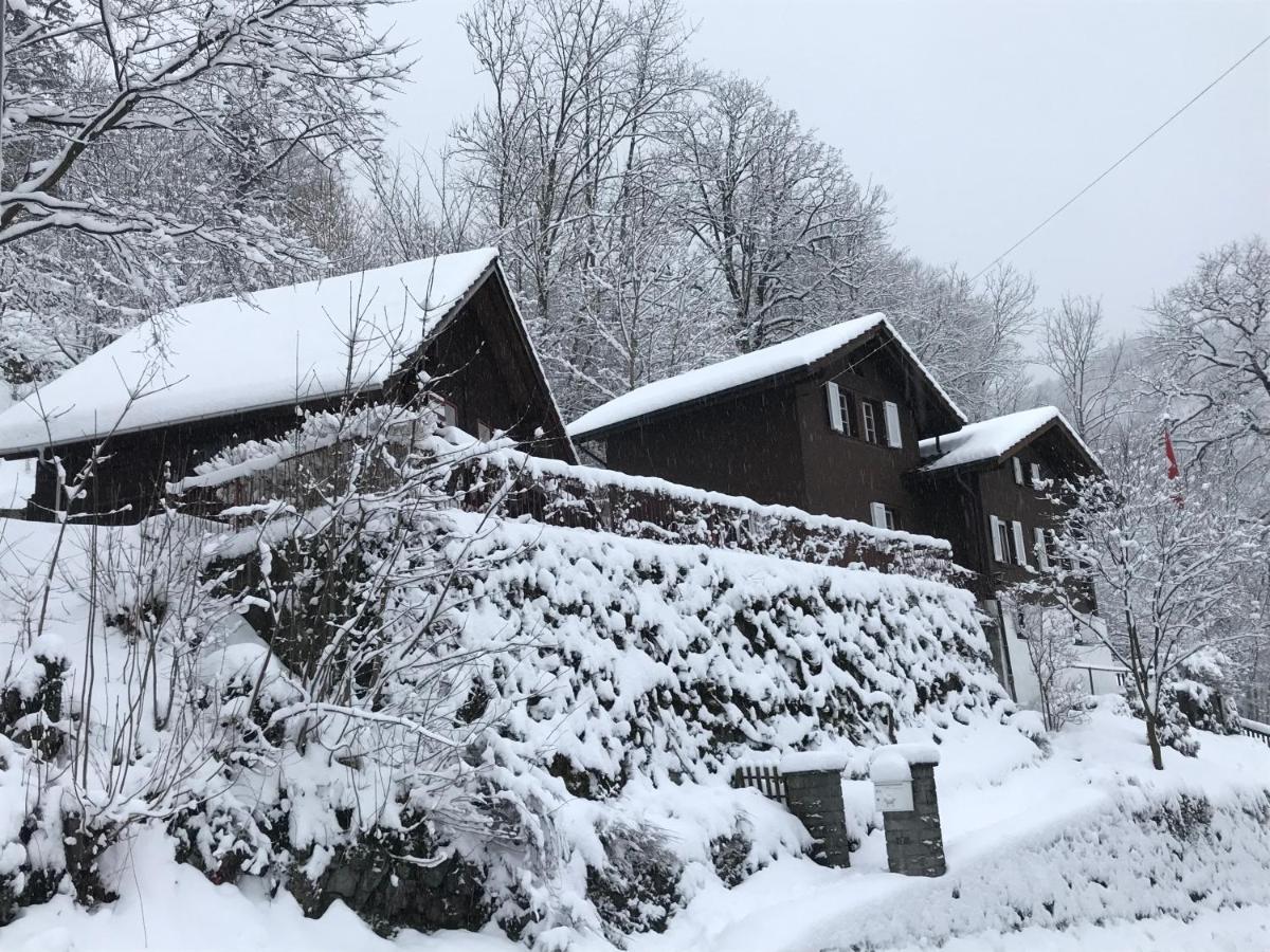 Romantic Private Superior Swiss Chalet With Hottub Lungern Exterior photo